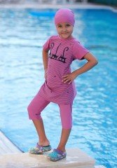 Emayo Şirine Eflatun Kız Çocuk Mayosu 13-14 Yaş