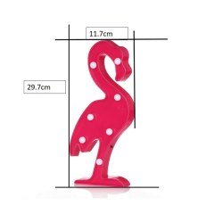 BUFFER® Flamingo Ledli Pilli Dekoratif Masa Duvar ve Gece Aydınlatma Lambası
