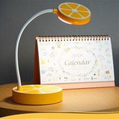 BUFFER® Portakal Tasarımlı Masaüstü Dokunmatik Şarjlı Led Çalışma Lambası