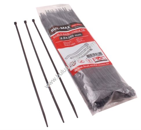Bulmax 4.8*300 Sıyah Cırt Kelepce Bmx-4982 (5 Adet Gönderilir)