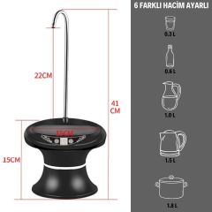 BUFFER®  6 Farklı Su Hacim Ayarlı Standlı Damacana Üstü Sehpalı Model Damacana Pompası
