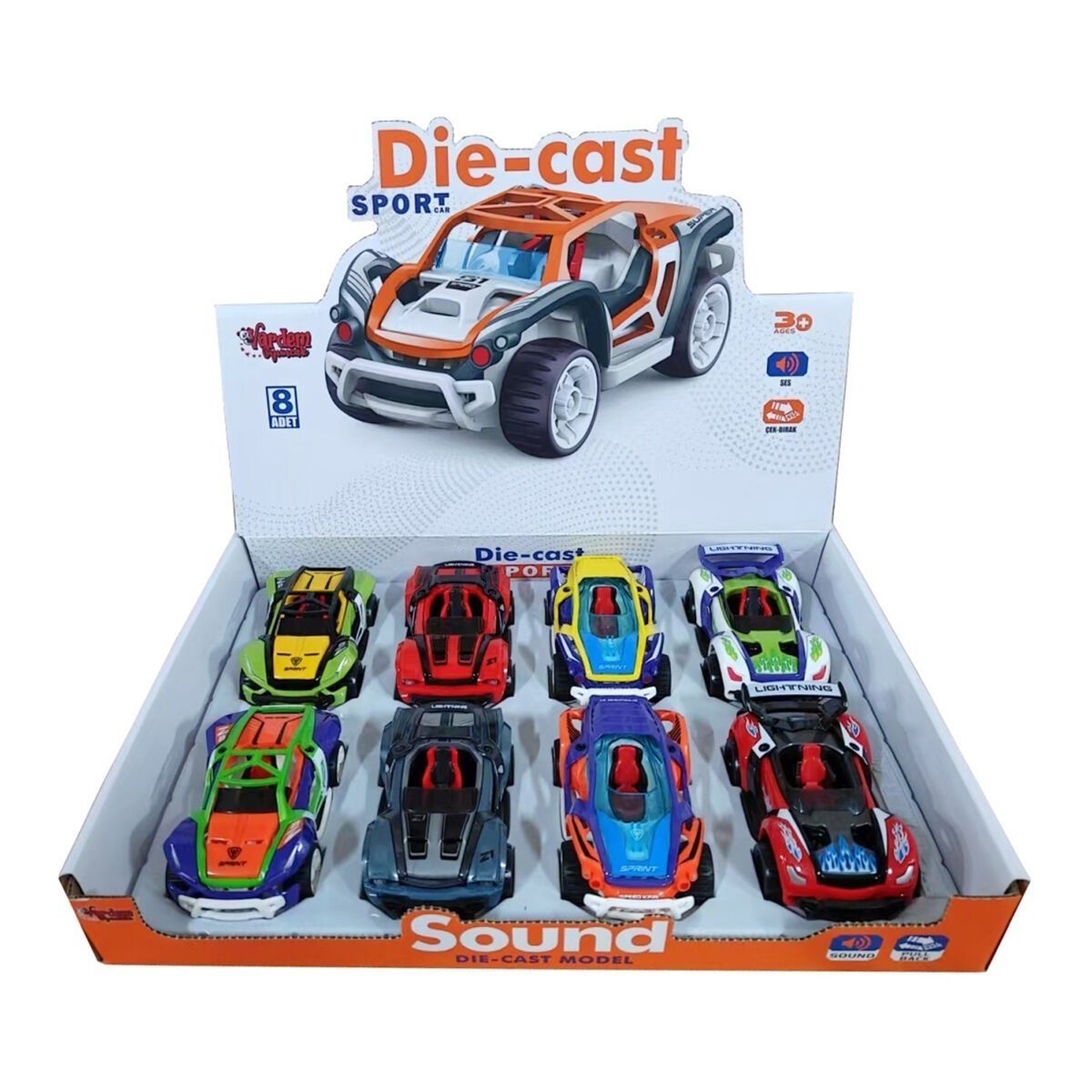 KLX600-399 ÇEK BIRAK DIE-CAST SESLİ SPOR(Belirtilen fiyat, tekli satış için adet fiyatıdır.)