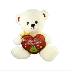 PJH2323 PELUŞ 30CM I LOVE YOU KALPLİ AYI -VRD