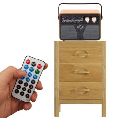 BUFFER® 507B Dekoratif Eskitme Nostalji Uzaktan Kumandalı Radyo Usb/Aux/Hafıza Kartı/Bluetooth/Şarjlı