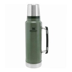 Stanley 1L Classic Legendary Bottle Hammertone Green - Efsane Stanley Termos Yeşil
