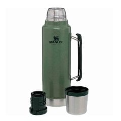 Stanley 1L Classic Legendary Bottle Hammertone Green - Efsane Stanley Termos Yeşil