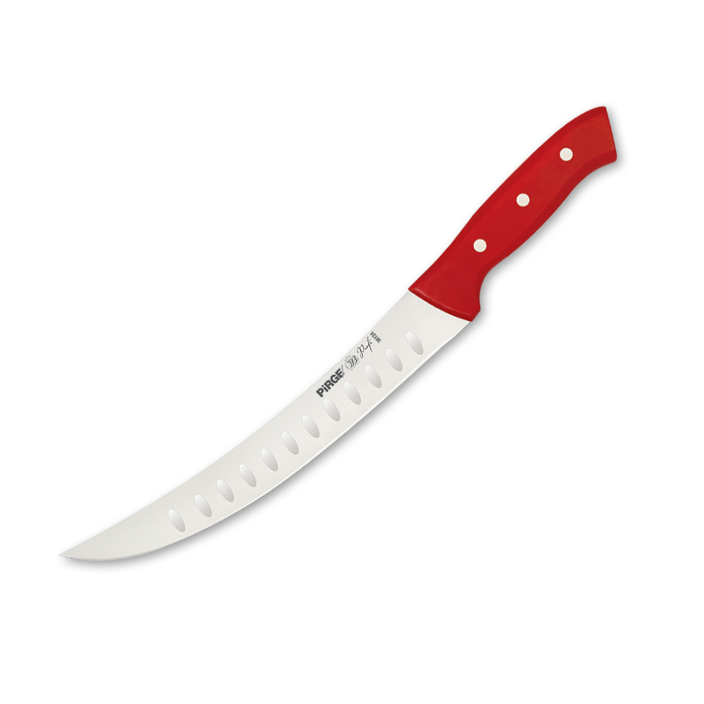 Pirge 36124 Profi Kavisli Et Doğrama Bıçağı Oluklu 21 cm Çelik Boyu - 36x210x3mm