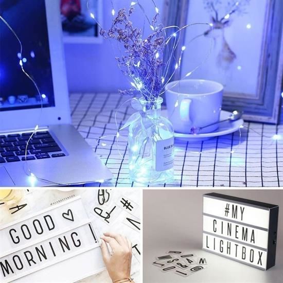 BUFFER® Işıklı Mesaj Veren Pilli Light Box Led Pano ve Güneş Enerjili Peri Mantar Led (Günışığı)