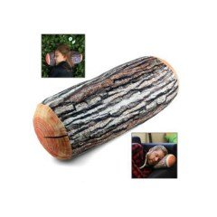 BUFFER® Eğlenceli 3D Odun Yastık Kütük Ağaç görünümlü Dekoratif Minder