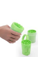 BUFFER® Silikon Jel Fırçalı Kedi Köpek Pati Ayak Yıkama Temizleme Kovası (Küçük)