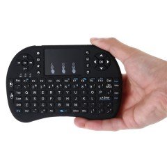 BUFFER® Işıklı Kablosuz Şarjlı Mini Türkçe Q Klavye Smart TV PS3 Dokunmatik Mouse