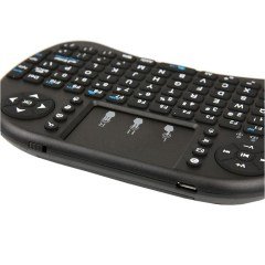 BUFFER® Işıklı Kablosuz Şarjlı Mini Türkçe Q Klavye Smart TV PS3 Dokunmatik Mouse
