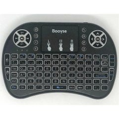 BUFFER® Işıklı Kablosuz Şarjlı Mini Türkçe Q Klavye Smart TV PS3 Dokunmatik Mouse
