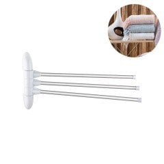 BUFFER® Eloksallı 3 Kollu Havlululuk Banyo Duş Havlu Bornoz Askılığı