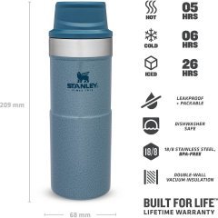 Stanley 0.35L Classic Trigger-Action Travel Mug - Açık Mavi