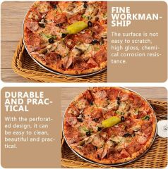 Abant Pizza Tepsi Tava Seti Delikli 28/32/36 cm Paslanmaz Çelik