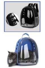 BUFFER® Şeffaf Astronot Kapsül Kedi Köpek Seyahat Yolculuk Sırt Çantası ve 3 Fonksiyonlu Kedi Lazer