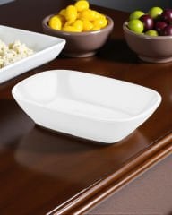 12'li Kırılmaz Hijyenik Meze ve Çerez Tabağı ThermoPlus 417 Kare Kayık 17x12 cm