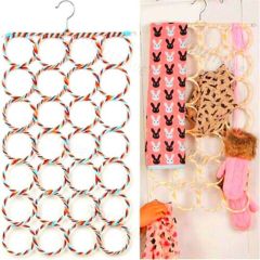 BUFFER® 28 Gözlü Pratik Halka Askı Fular Kravat Eşarp Aksesuar Askısı