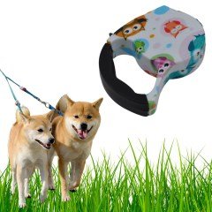 BUFFER® 5 Metre Desenli Makaralı El Frenli Otomatik Köpek Gezdirme Tasması