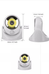 BUFFER® 360 Derece Dönebilen Sensörlü Akıllı Pilli Led Lamba Aydınlatma