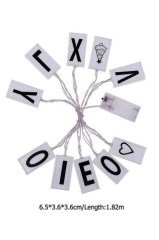 BUFFER® 10lu Lightbox Işıklı Harf Mesaj Panosu Dekoratif  Harf Işık Zinciri