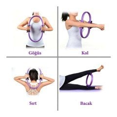 BUFFER® Profesyonel Pilates Çemberi Dairesi Spor Yoga Egzersiz Çemberi Fitness Esneme Germe Aleti