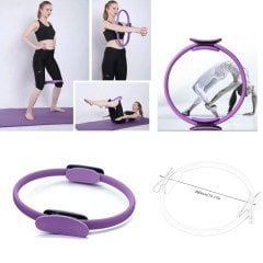 BUFFER® Profesyonel Pilates Çemberi Dairesi Spor Yoga Egzersiz Çemberi Fitness Esneme Germe Aleti