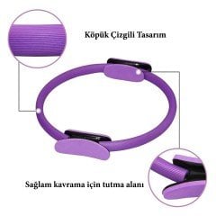 BUFFER® Profesyonel Pilates Çemberi Dairesi Spor Yoga Egzersiz Çemberi Fitness Esneme Germe Aleti