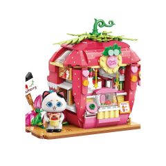 KP-28022 Keeppley Tuxedo Cat Strawberry House Blok Seti -Vagon life