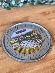 Abant Paslanmaz Çelik Dolma Altlığı Delikli Tepsi 20 cm