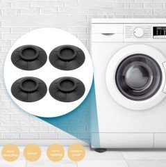 Çamaşır Makinesi Titreşim Engelleyici Stoper SİYAH 4lü Set