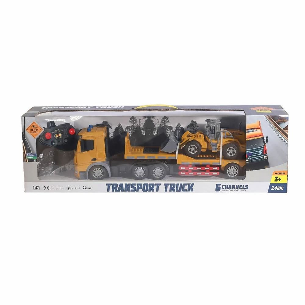 Kumandalı Şarjlı Işıklı Transporter Tır 1:24