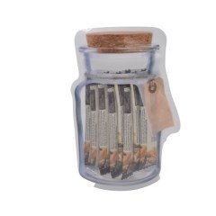 BUFFER® Kavanoz Görünümlü Kilitli Poşet Çıtçıtlı ve Pratik Torba 4 Adet