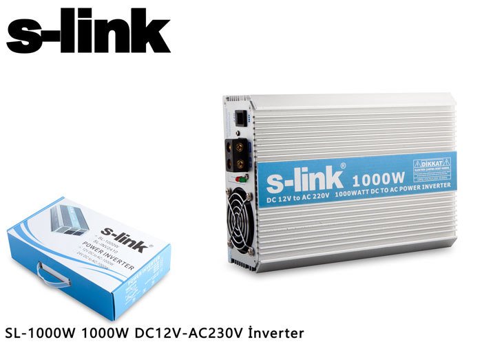S-Link SL-1000 Solar Power İnverter 12V to 220V 1000 Watt