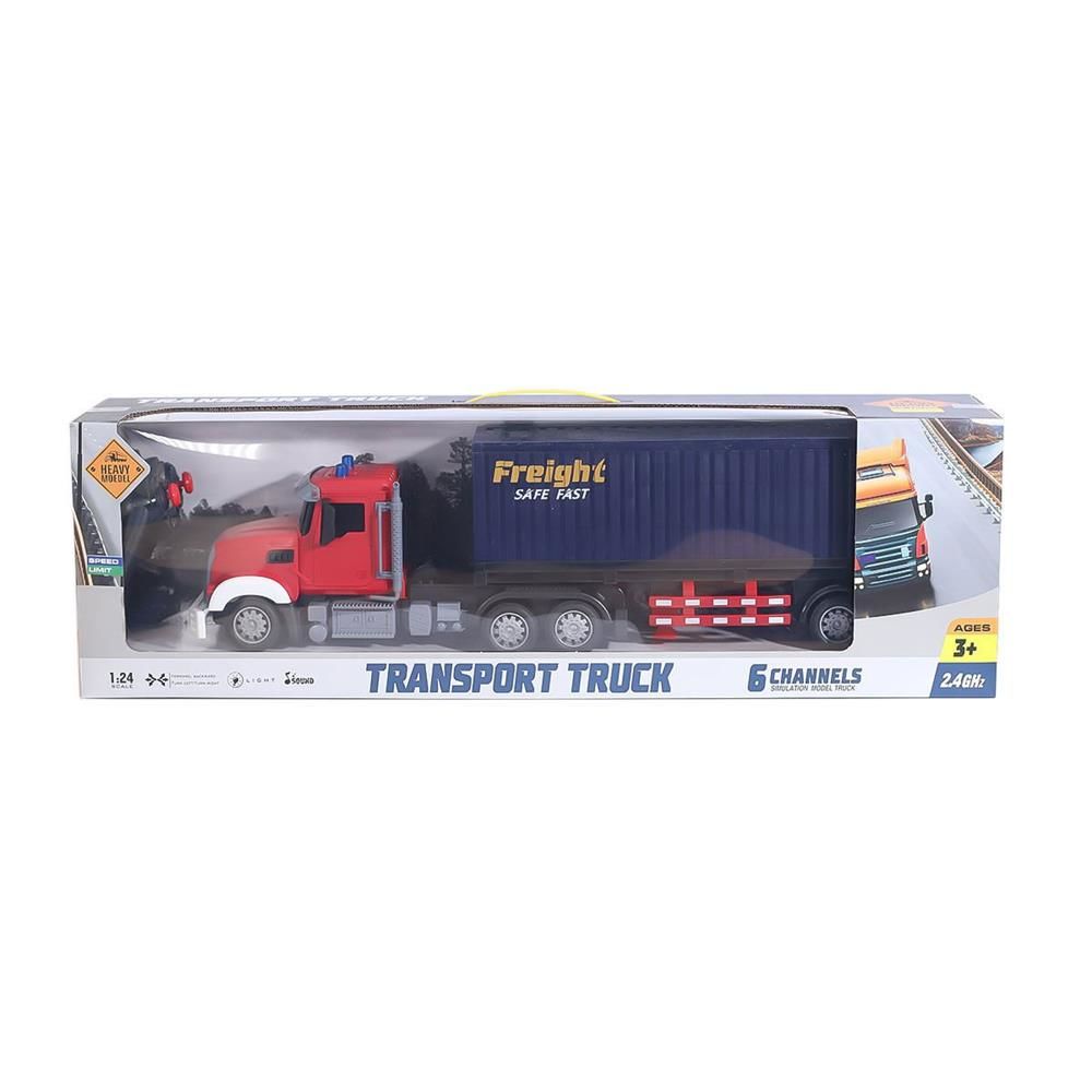 Kumandalı Şarjlı Işıklı Transporter Tır 1:24