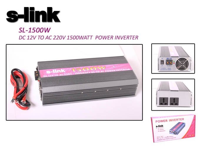 S-link SL-1500W 1500W DC12V-AC230V İnverter