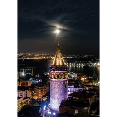 5241 Galata Kulesi 1000 Parça Neon