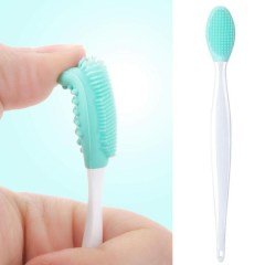 BUFFER® 2 Adet Dudak Fırçası Peeling Etkili Gözenek  Siyah Nokta Temizleyici Akne Giderici Çift Yönlü Fırça