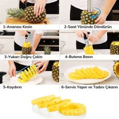 BUFFER® Pratik Ekstra Keskin Bıçaklı Ananas Dilimleme Aleti