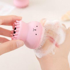 BUFFER® Peeling Etkili Mini El Yüz Cilt Temizleme Fırçası Silikon Temizlenmesi Kolay  Siyah Nokta Giderici