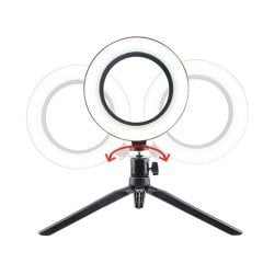 BUFFER® 10inç 26cm Youtube Instagram Tiktok Selfie  Stüdyo Video Fotoğraf Ring Light  Tripod Led Halka Işık