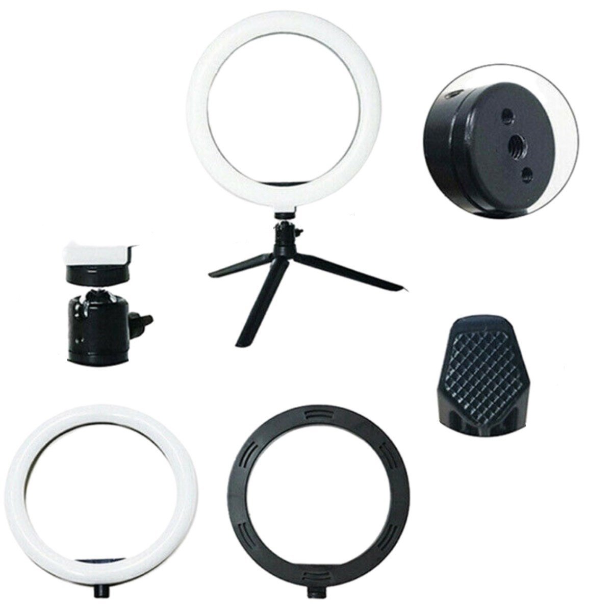 BUFFER® 10inç 26cm Youtube Instagram Tiktok Selfie  Stüdyo Video Fotoğraf Ring Light  Tripod Led Halka Işık