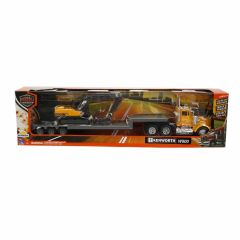1:43 Long Haul Kenworth Taşıyıcı Tır ve Ekskavatör