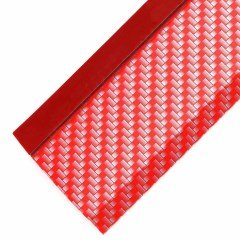 BUFFER® Kırmızı Renkli 2,5 Metre Araba Oto Ön Tampon Koruyucu Kauçuk Pratik Tampon Şerit Bant Döşeme Kiti