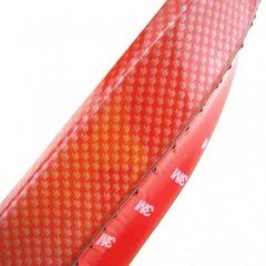 BUFFER® Kırmızı Renkli 2,5 Metre Araba Oto Ön Tampon Koruyucu Kauçuk Pratik Tampon Şerit Bant Döşeme Kiti