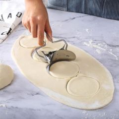 BUFFER® Paslanmaz Çelik Çiğ Börek Poğaça Mantı Köfte Milföy Kurabiye Hamur Kalıbı Kapatıcı Seti 2li