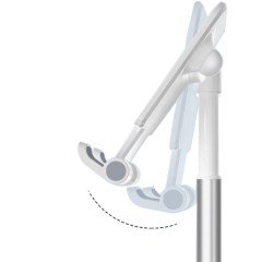 BUFFER® Beyaz  Aynalı Cep Telefonu Sabitleyici Stand Katlanabilir Ayarlanabilir Telefon Standı