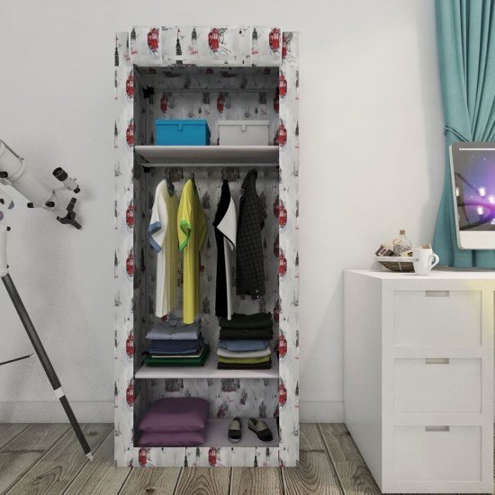 Portatif Metal Borulu Xs Askılıklı Bez Dolap