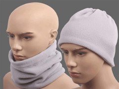 BUFFER® Beyaz Renki Çok Fonksiyonlu Unisex Polar Bere Boyunluk Saç Bandı